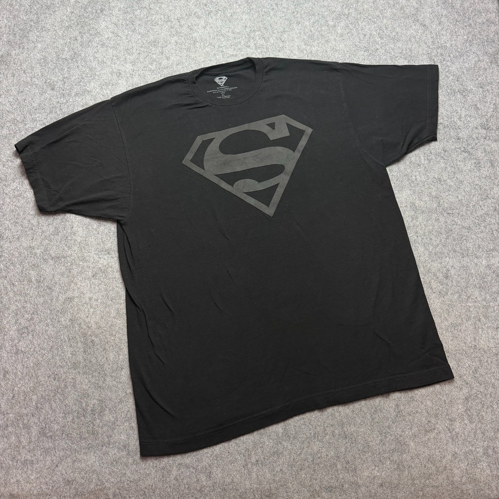 Superman Shirt Mens XL Black Logo Shield Graphic Tee DC Comics Superhero